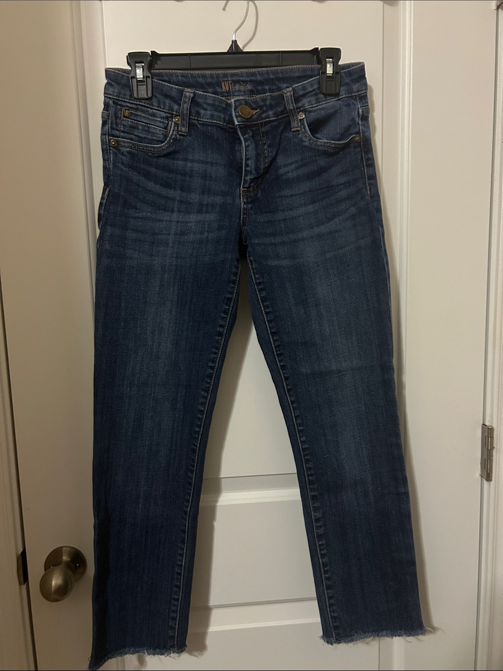 Kut from the Kloth Dark Blue Straight-Leg Jeans
